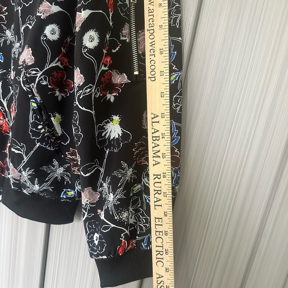 Philosophy Multicolor Floral Women's Bomber Jacket Oversized Layer Sz S Full Zip - Picture 5 of 11